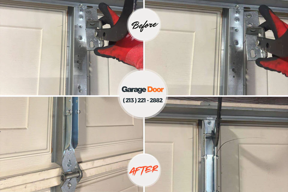 Before and after: garage door repair Bowling Green, KY